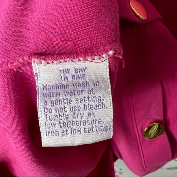 FairSet Pink Cardigan with Gold Buttons vintage sweater button up medium - Picture 5 of 5